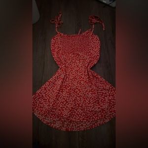 it’s a cute red spotted dress